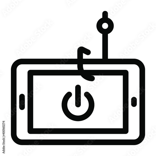 
A trendy solid icon of phone phishing in editable design
