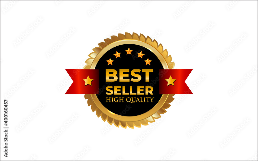 Fototapeta premium Illustration vector graphic of best seller label sticker design template