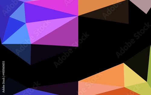 Light Multicolor, Rainbow vector blurry triangle pattern. © Dmitry