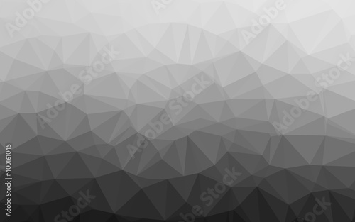 Light Silver, Gray vector shining triangular pattern.