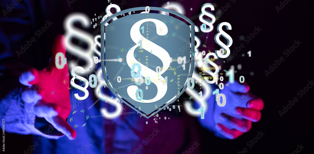 Obraz premium Symbol of Law and Justice - Paragraph / section sign