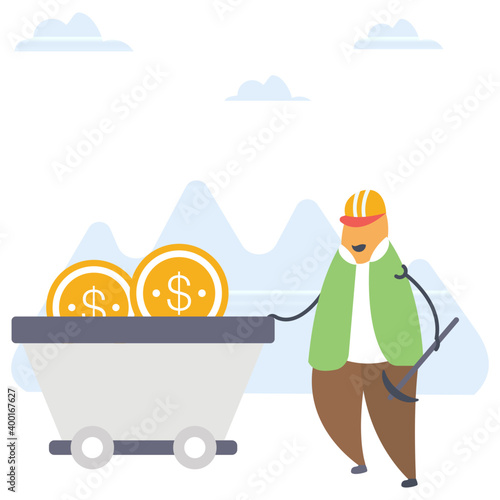Bitcoin Mining Cart 