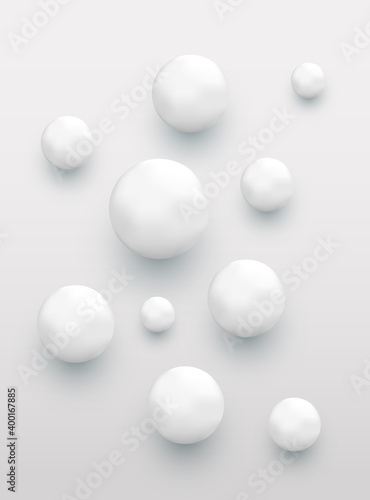 Abstract realistic 3D shapes background vector illustration