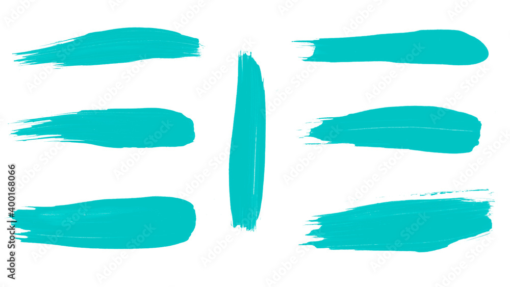 Turquoise watercolor isolated brushes background Turquoise watercolor isolated brushes background
