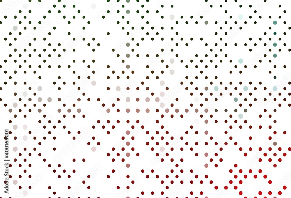 Light Green, Red vector texture with disks. Light Green, Red vector texture with disks.