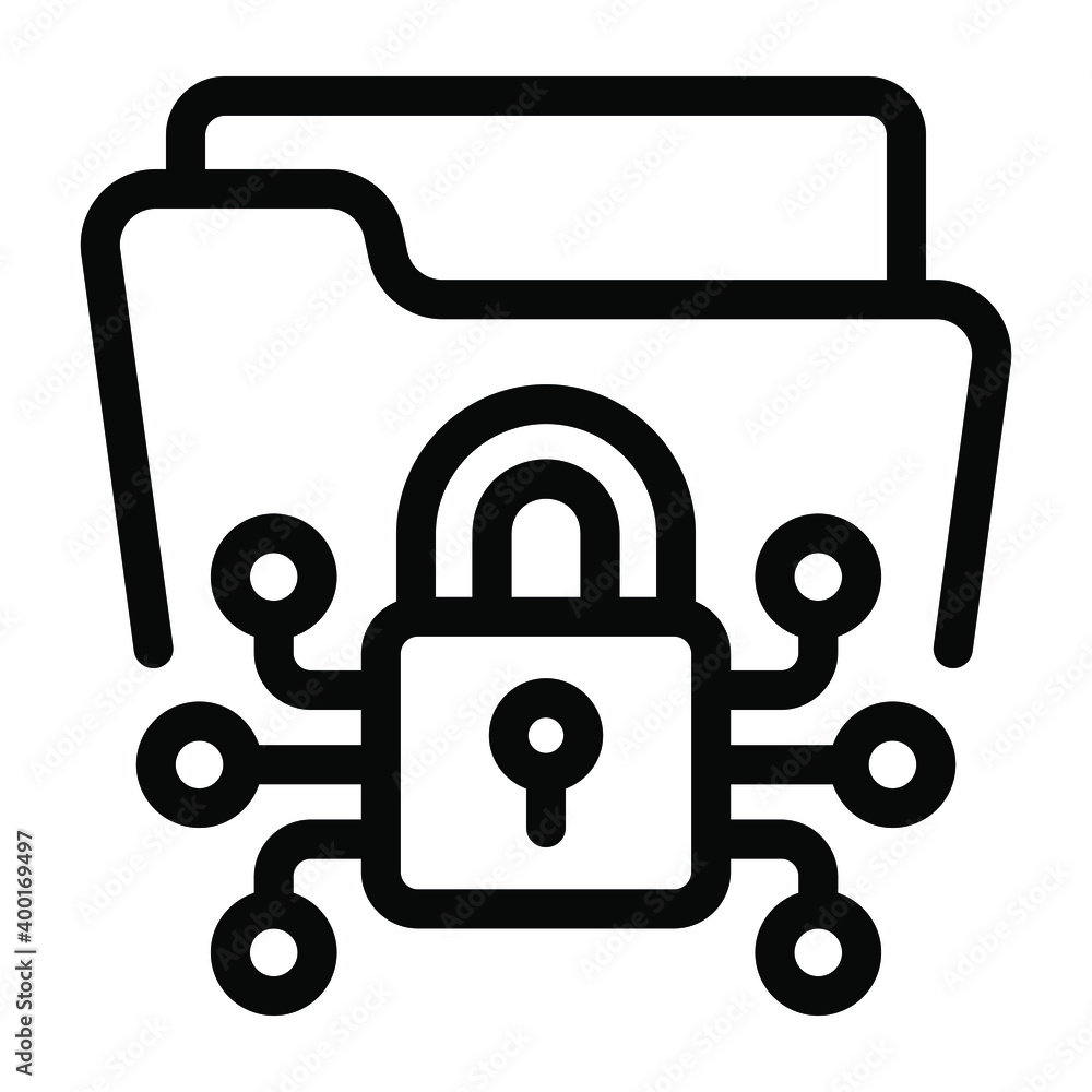 Solid icon of secure folder, data protection
Solid icon of secure folder, data protection