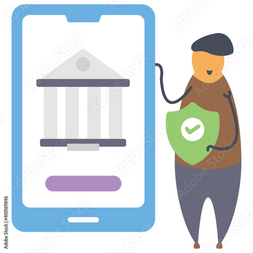 Mobile Banking Vector 