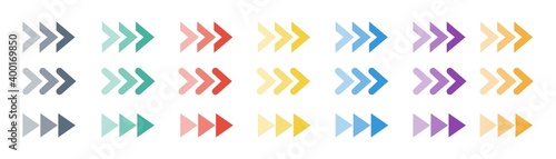 Arrow colors icons set. Collection transparent colored arrow. Modern flat simple arrows isolated. Cursor sign. Arrows vector graphic elements.