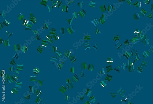Light Blue, Green vector pattern in polygonal style with circles.