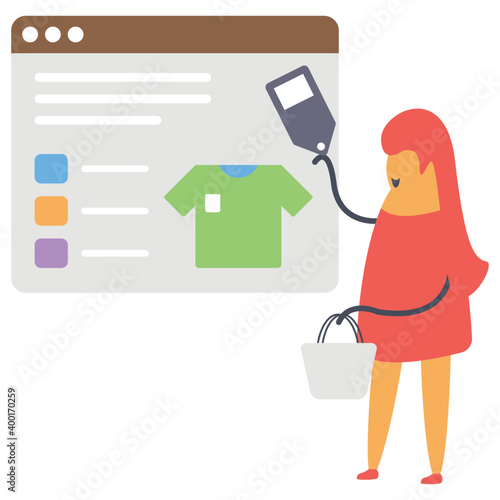 Shopping Website Vector 
