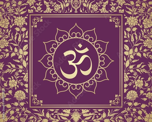 aum syllable , paisley design ,Hinduism , India	