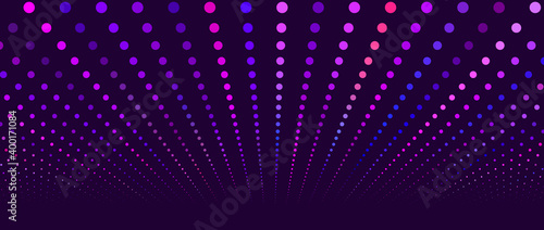 A wave of musical sounds. Abstract background with intertwining multicolored dots. EPS 10 vector.