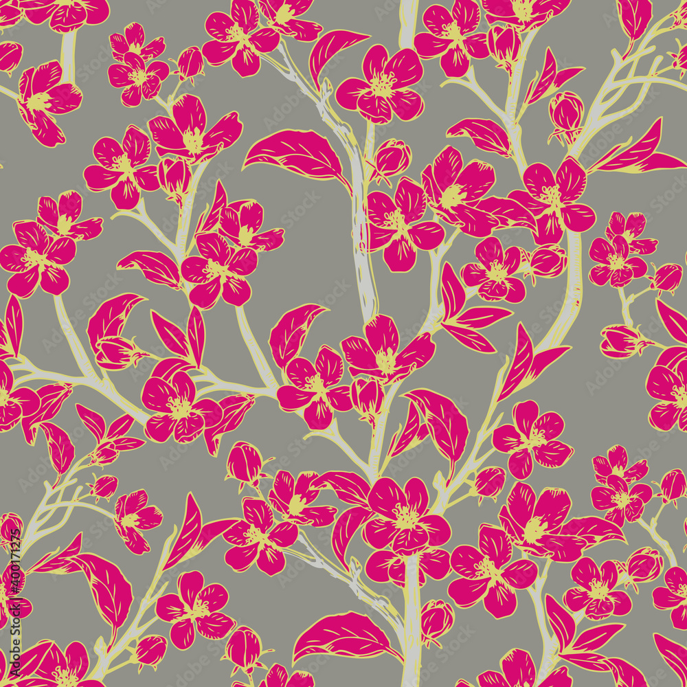 seamless pattern flora print