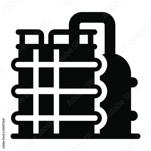 
Petroleum industry glyph editable icon 

