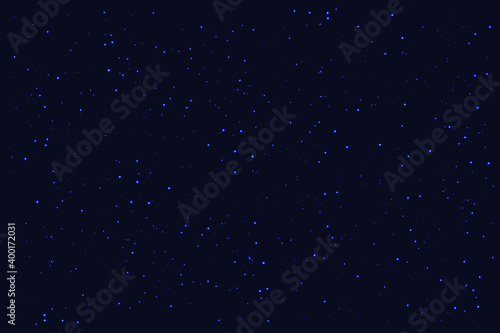 A realistic starry sky with a blue glow. Shining stars in the dark sky. Background, wallpaper for your project. Eps10 vector illustration.