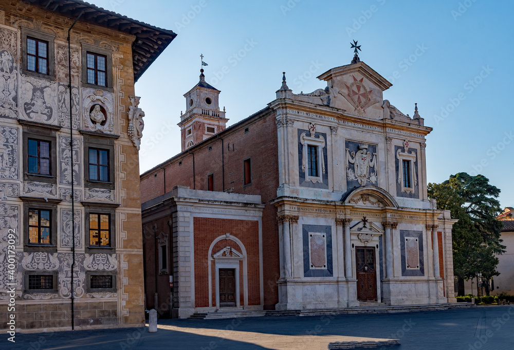 Die Piazza dei Cavalieri in Pisa in der Toskana in Italien 