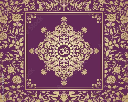 aum syllable , paisley design ,Hinduism , India	