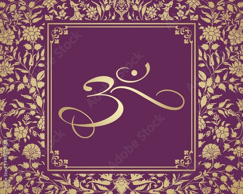 aum syllable , paisley design ,Hinduism , India	