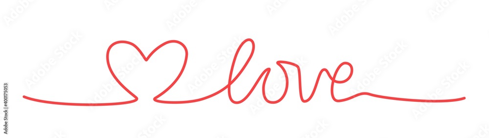 Doodle heart and word LOVE hand written scribble Doodle heart and word LOVE hand written scribble