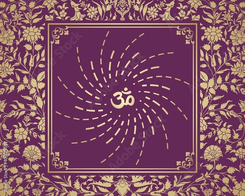aum syllable , paisley design ,Hinduism , India	