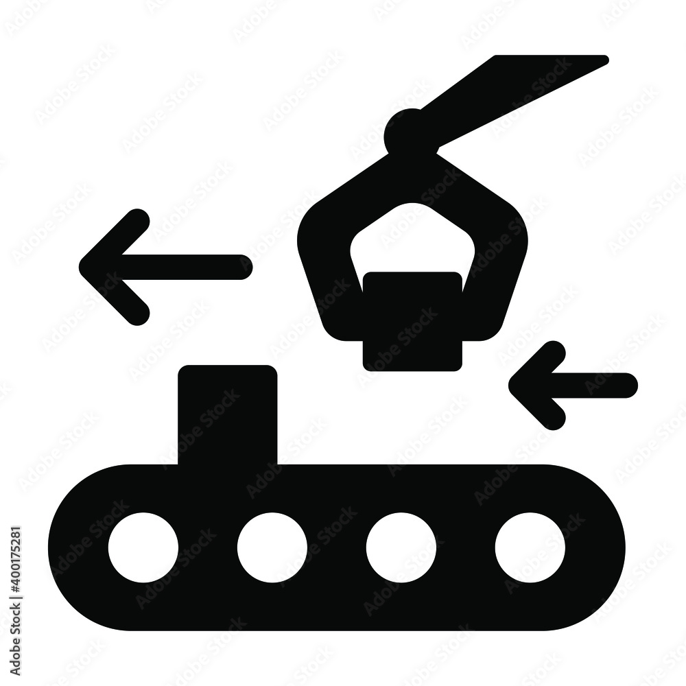 A solid icon of conveyor loading in perfect editable design
A solid icon of conveyor loading in perfect editable design