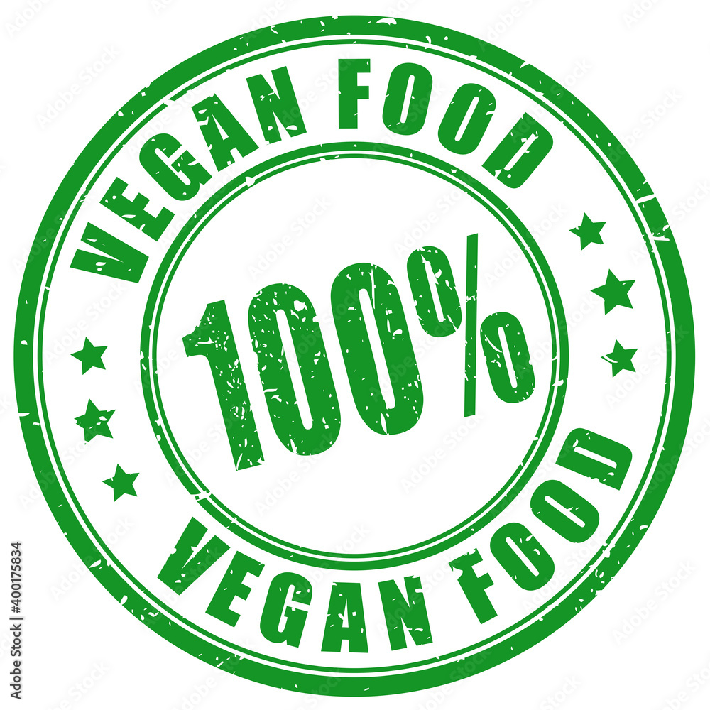Vegan food rubber stamp