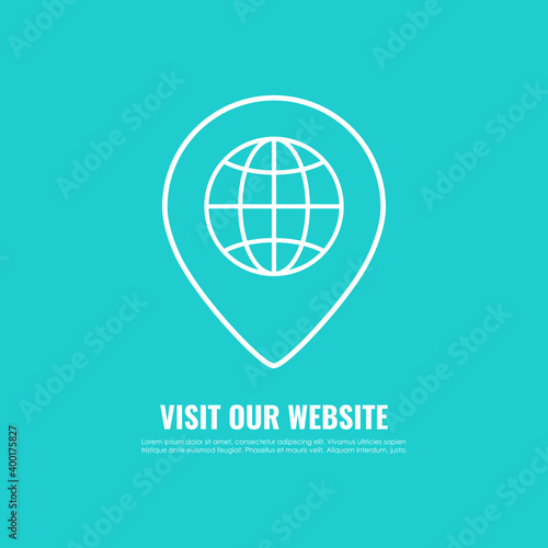 Internet location vector icon