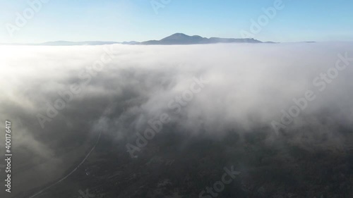 Aerial view of Greben (Comb) Mountain, Pernik Region, Bulgaria photo