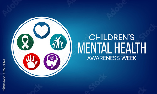 Vector Illustration on the theme of National Children's Mental Health awareness week observed each year during First week of February.