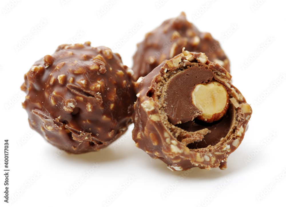 chocolate candy on white background chocolate candy on white background