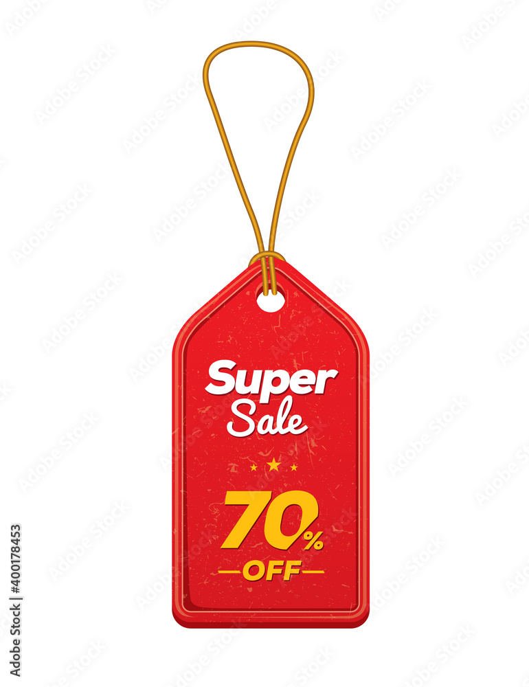 3D Price and sales  tag vector 