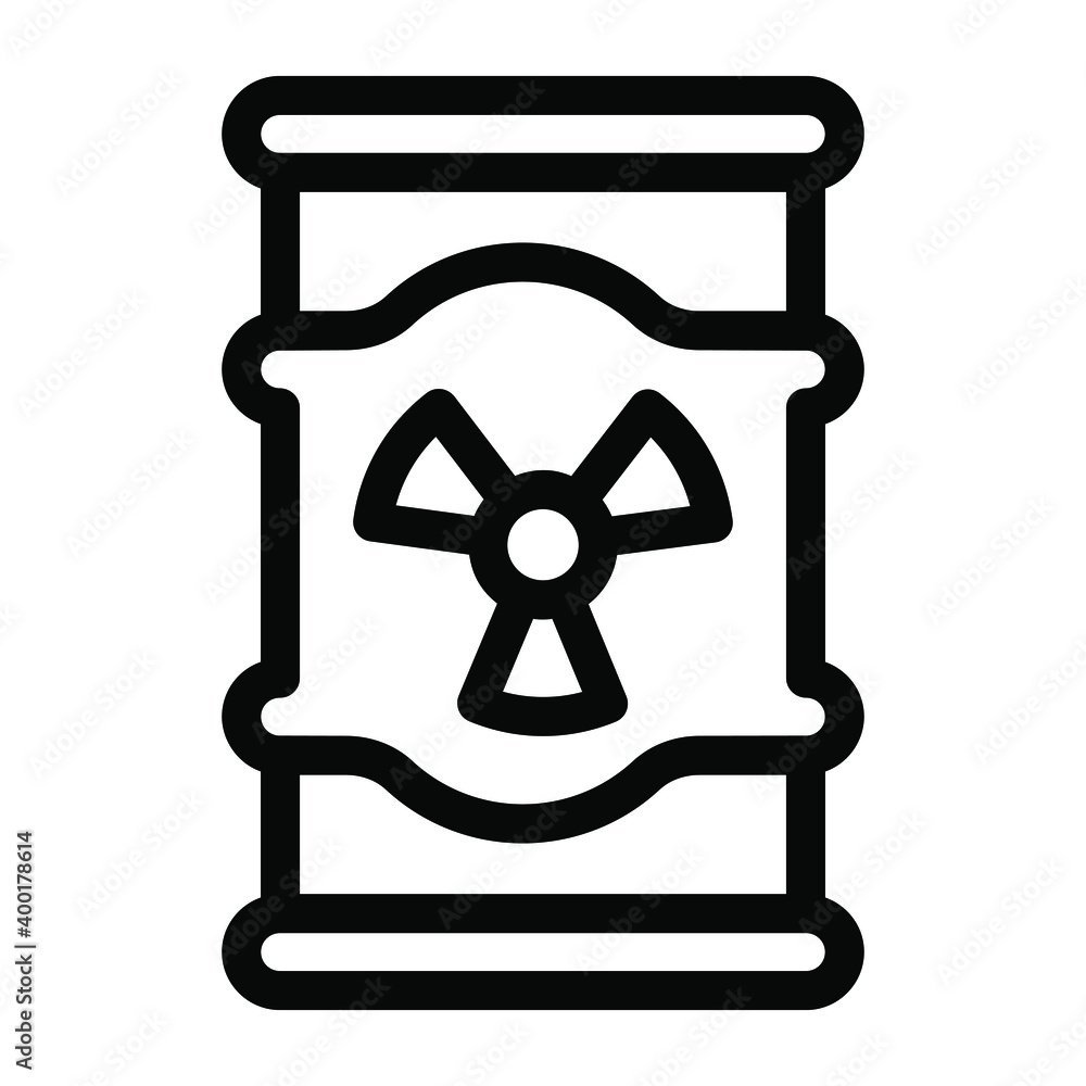 A trendy solid icon of radioactive waste
A trendy solid icon of radioactive waste