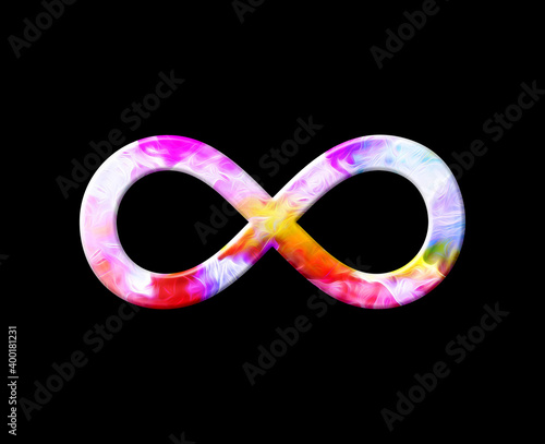 Infinity limitless Colorful Watercolor graphic illustration