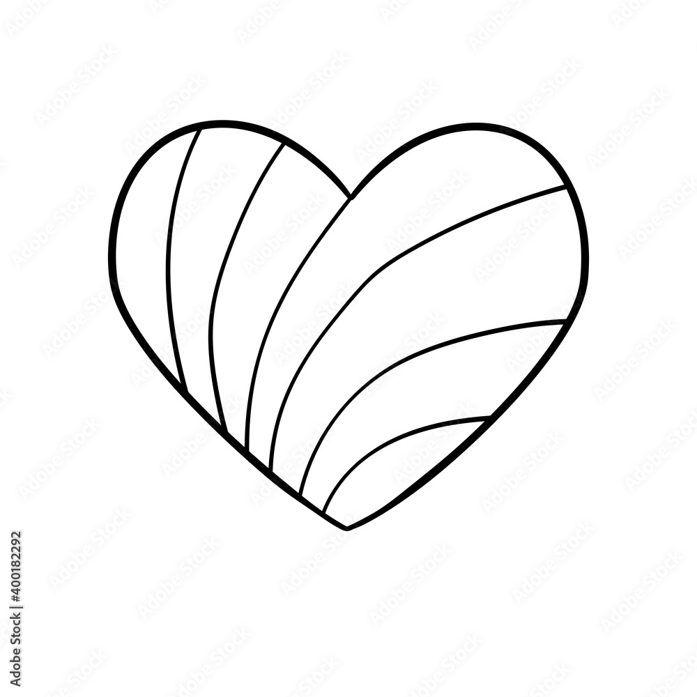 Cute hand drawn heart. Romantic symbol of love and happiness. Vector illustration in doodle style isolated on a white background. For wedding design, Valentine's day, children's coloring books. Cute hand drawn heart. Romantic symbol of love and happiness. Vector illustration in doodle style isolated on a white background. For wedding design, Valentine's day, children's coloring books.