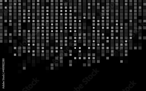 Dark Silver, Gray vector background with rectangles.