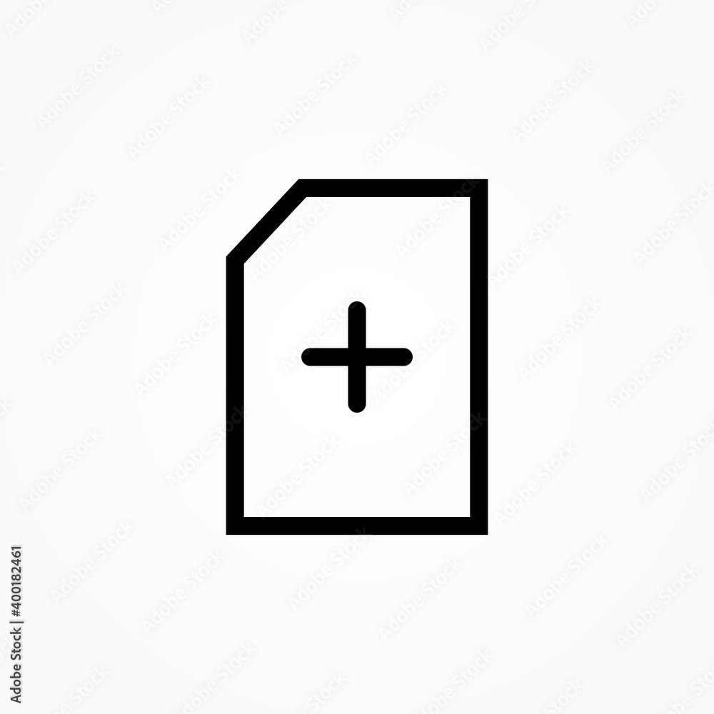 Obraz premium add document icon