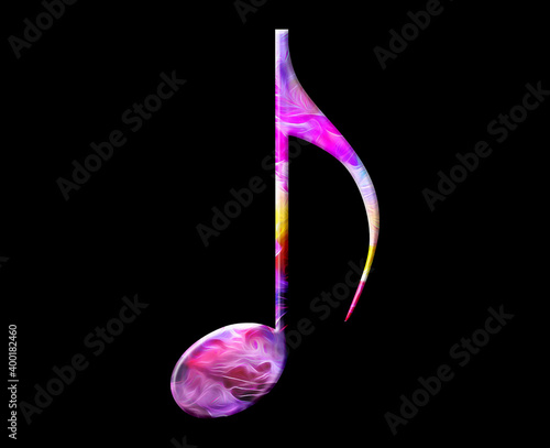 Music notes Rythem sign icon Colorful Watercolor graphic illustration photo