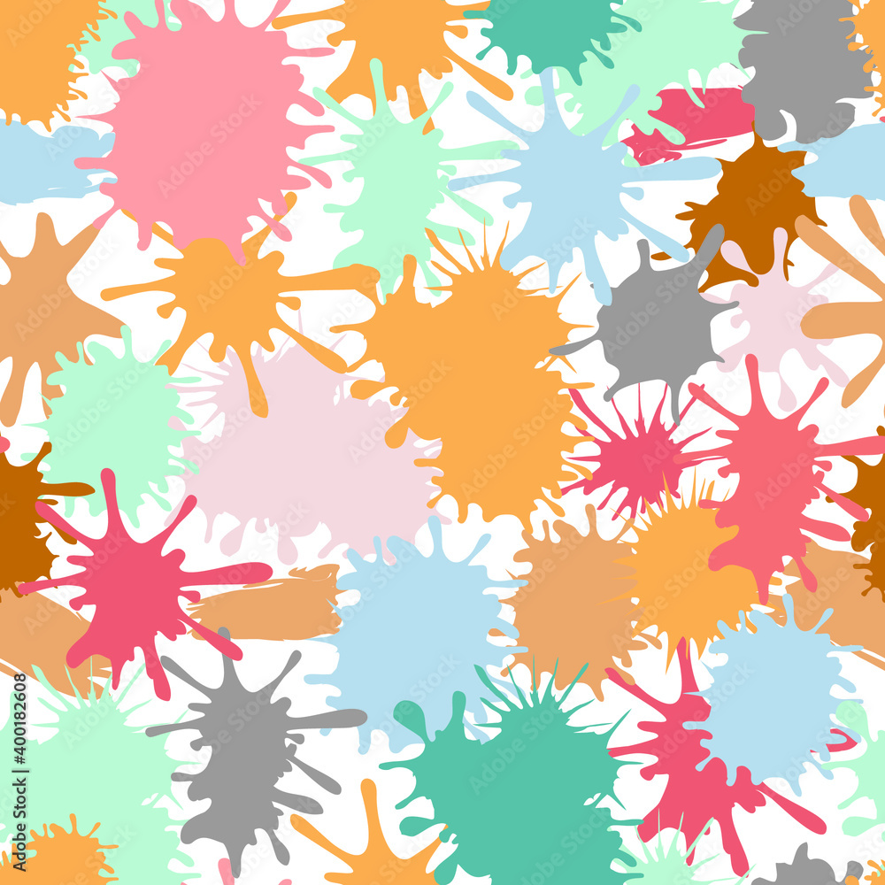 Multi-colored blots as a background. Seamless image can be used for any design.Vector image
