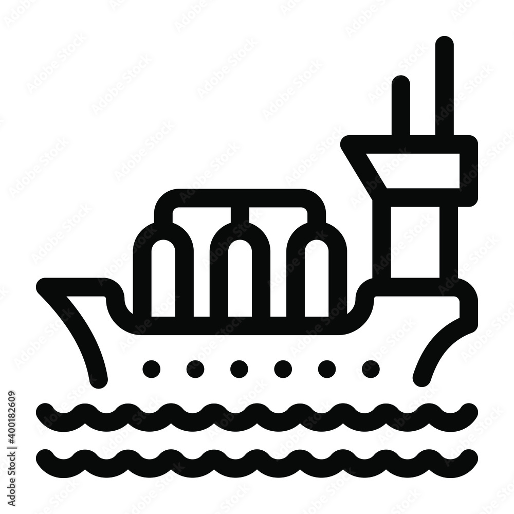 Sea freight, solid icon in editable design
Sea freight, solid icon in editable design