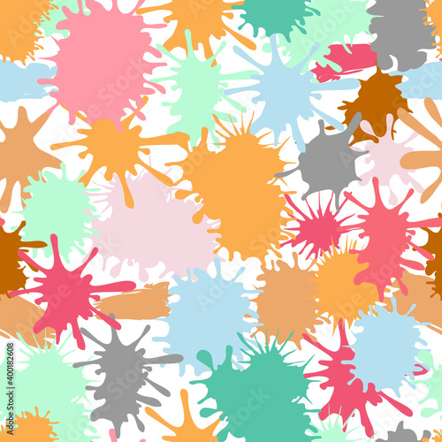 Multi-colored blots as a background. Seamless image can be used for any design.Vector image
