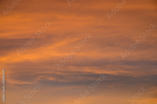 Vivid Orange sunset clouds sky,soft background © noon@photo