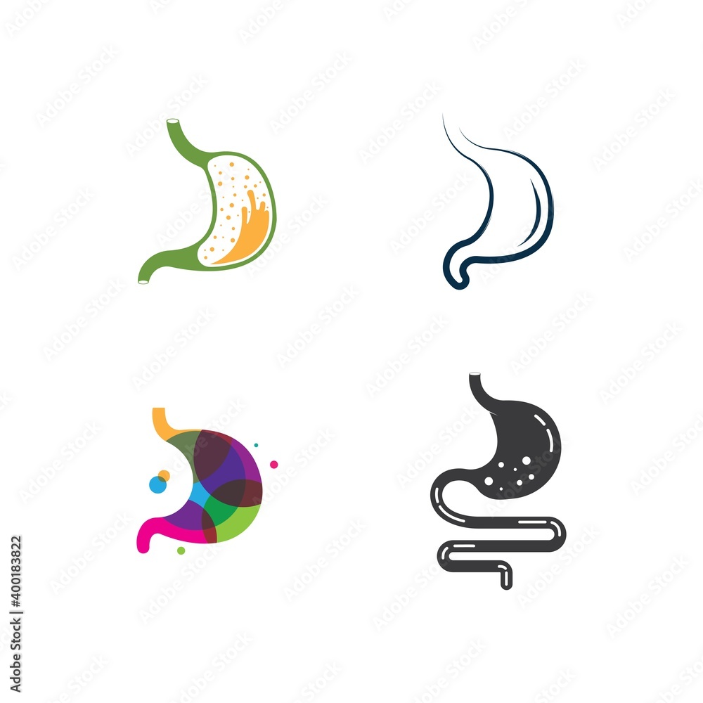 Fototapeta premium stomach care icon designs concept