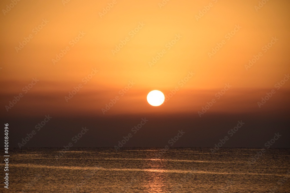 Sunrise at the beach (sea)