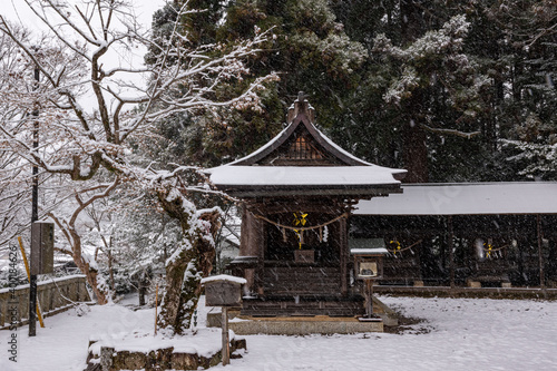 雪の八王子神社・恵那市明智町 © okazin86