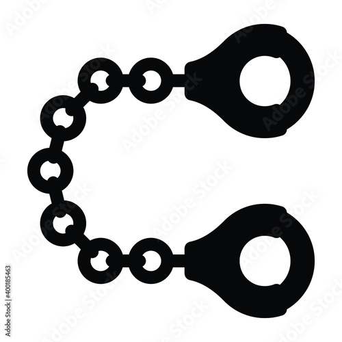 
Handcuffs glyph icon 
