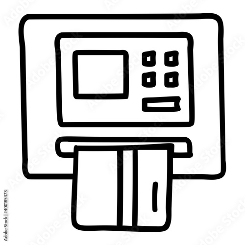 Atm card withdrawal concept.