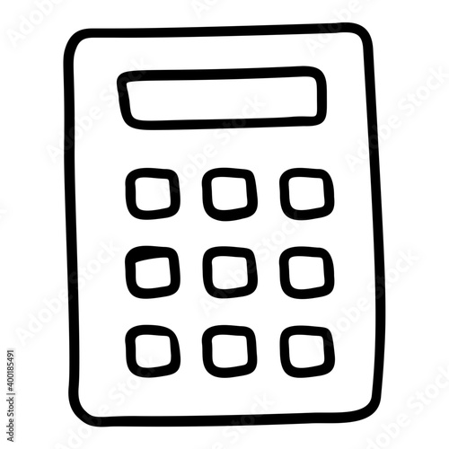 Calculator icon isolated on white background. photo