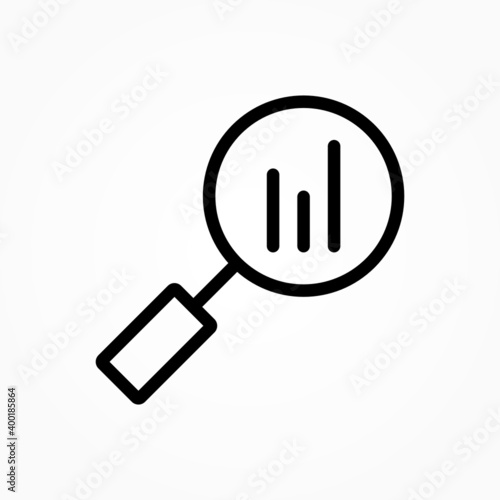 serach and graph icon