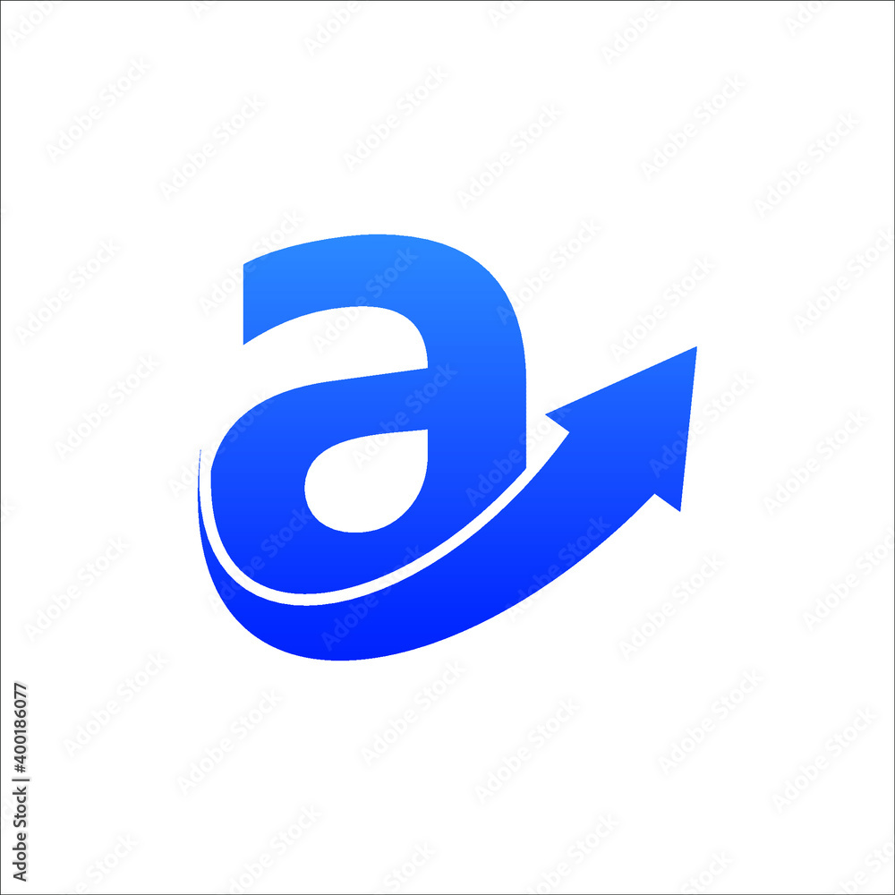 Letter A Arrow Logo Design