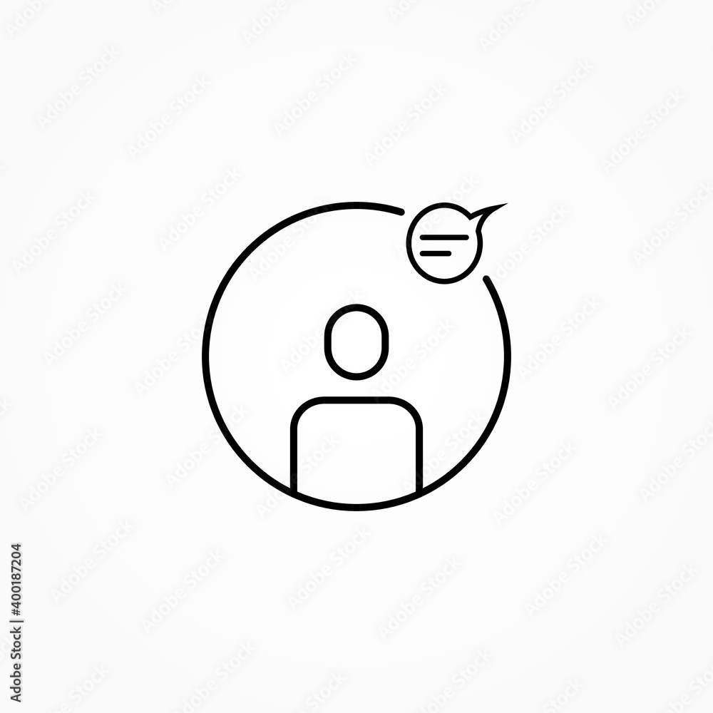 Obraz premium chat user icon